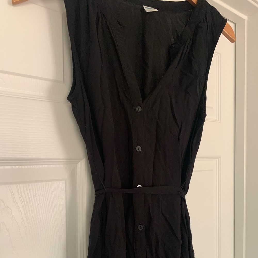 Black Old Navy Casual Sleeveless Short Dress Tie